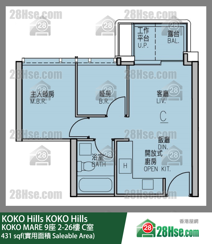 KOKO Hills KOKO MARE9座9楼 C室 平面图