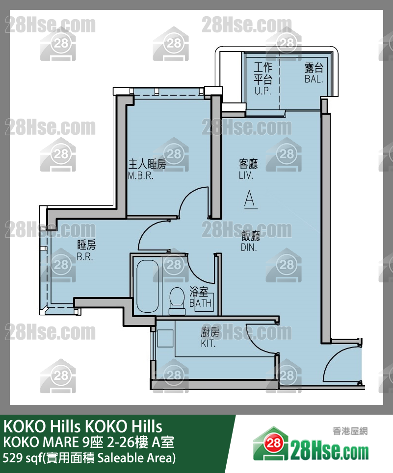KOKO Hills KOKO MARE9座15楼 A室 平面图