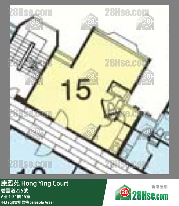 康盈苑 A座9樓 15室 平面圖