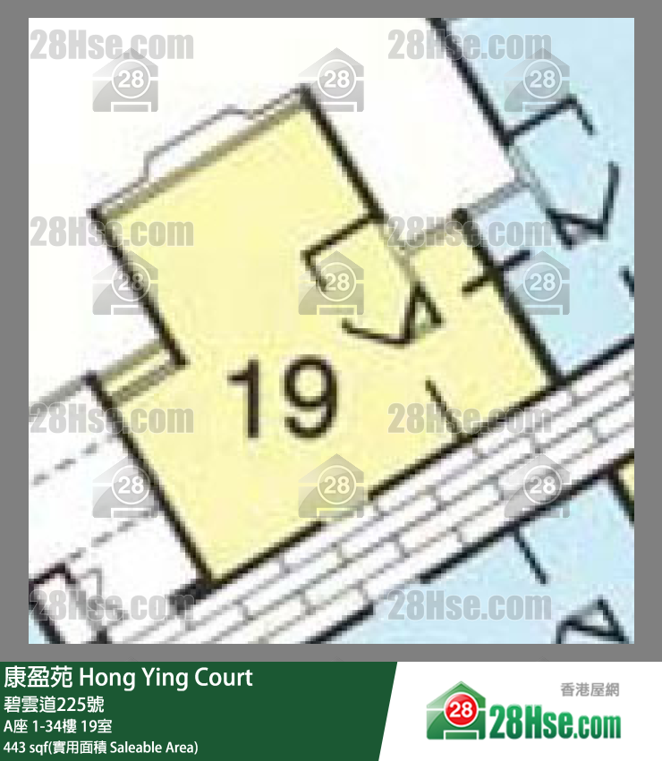 康盈苑 A座26樓 19室 平面圖