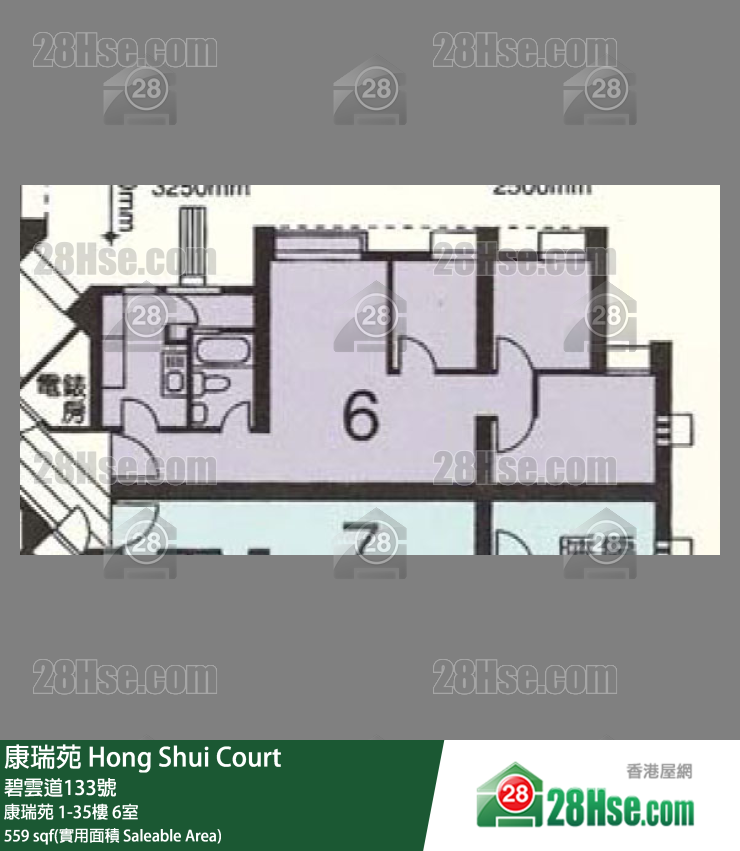 康瑞苑 康瑞苑25樓 6室 平面圖