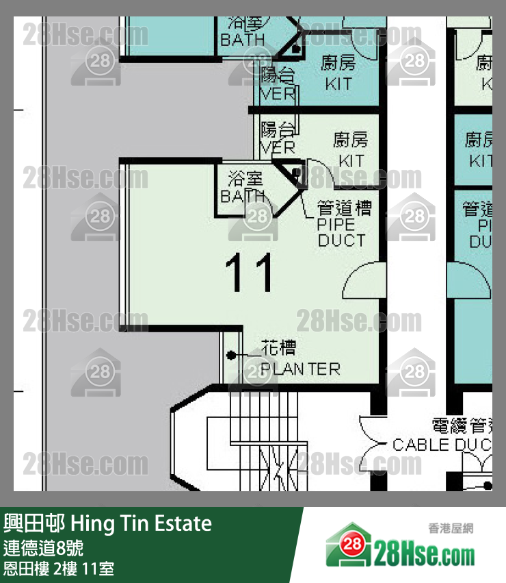 興田邨 恩田樓 2樓 11室 平面圖