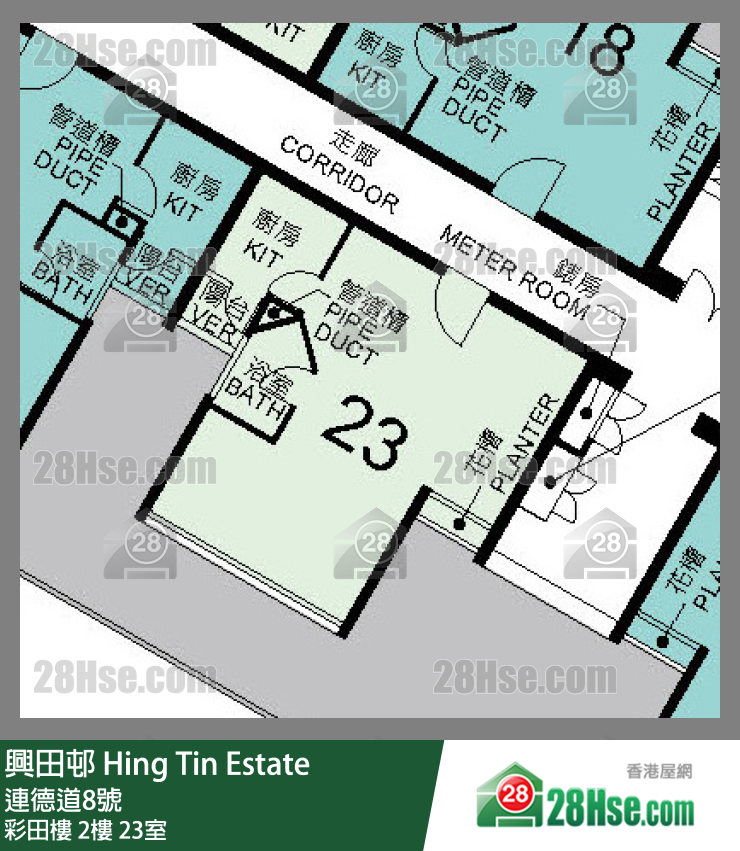 興田邨 彩田樓 2樓 23室 平面圖