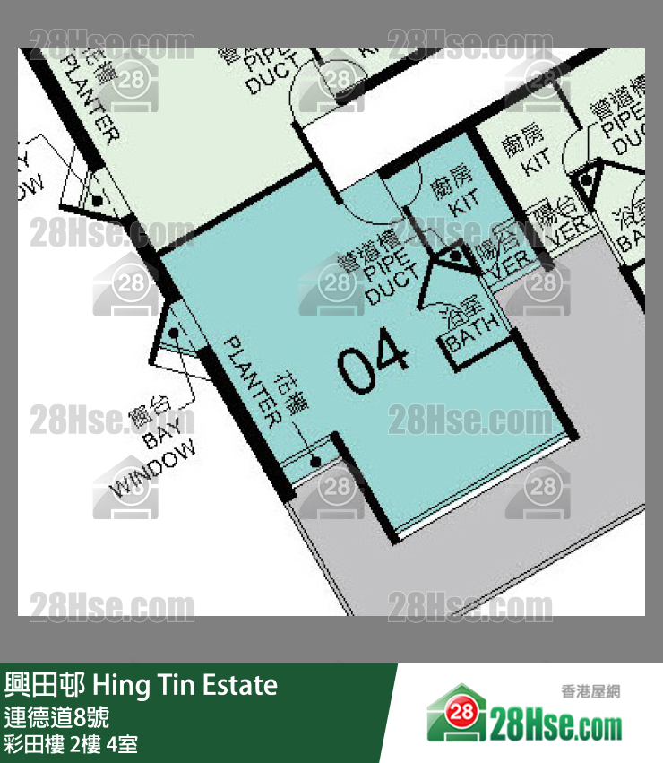 興田邨 彩田樓2樓 4室 平面圖
