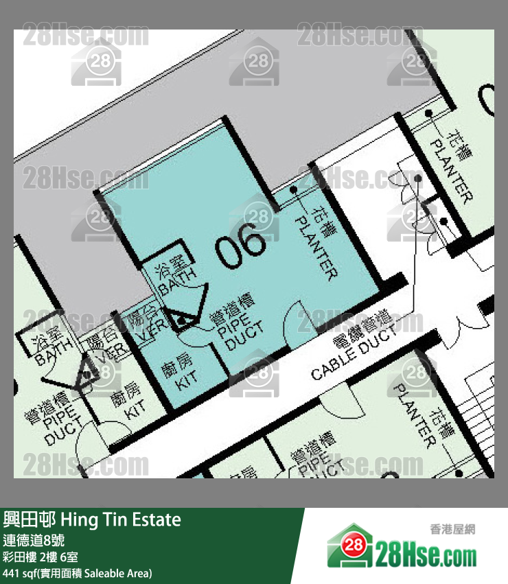 興田邨 彩田樓 2樓 6室 平面圖