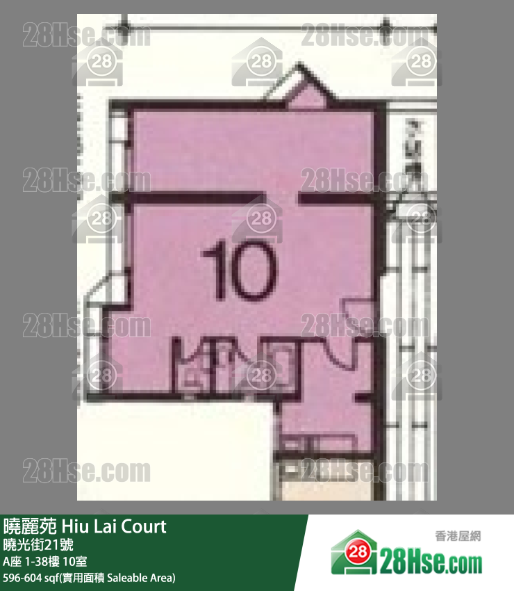 曉麗苑 A座30樓 10室 平面圖