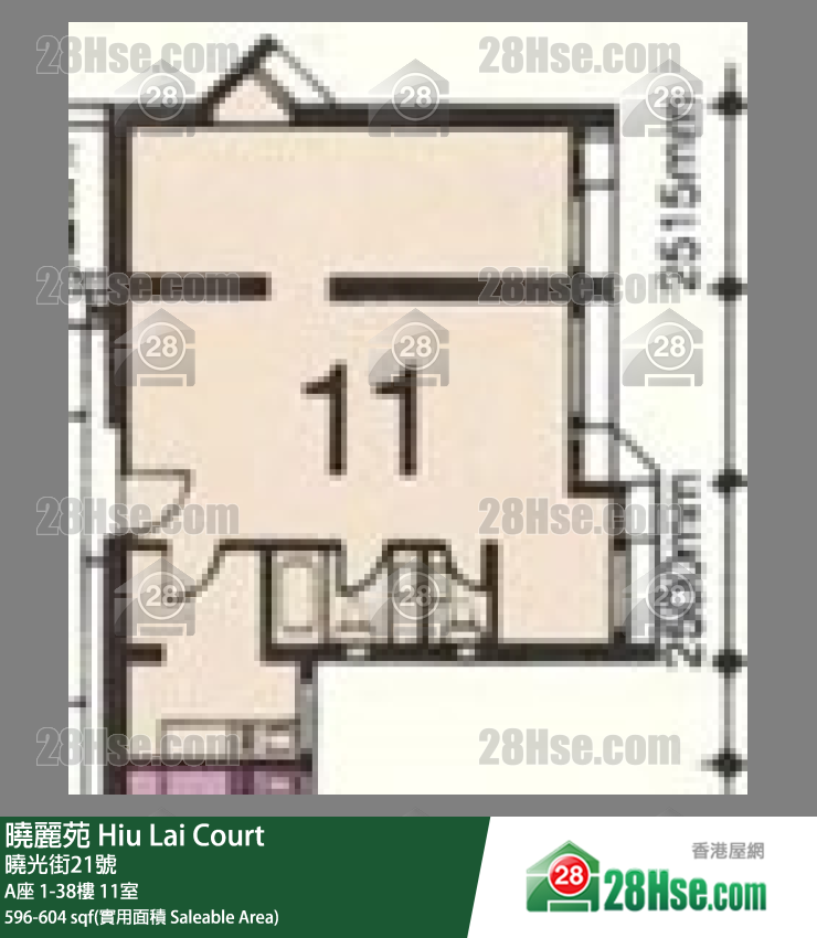 曉麗苑 A座35樓 11室 平面圖