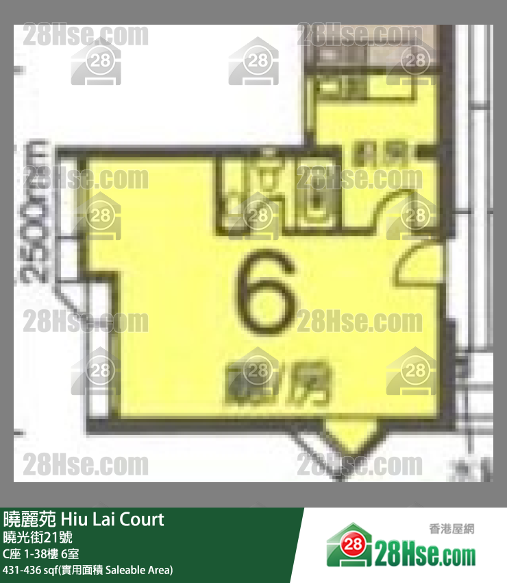 曉麗苑 C座29樓 6室 平面圖