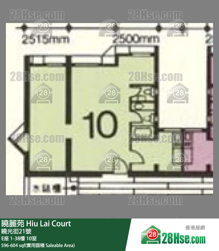 曉麗苑 E座27樓 10室 平面圖