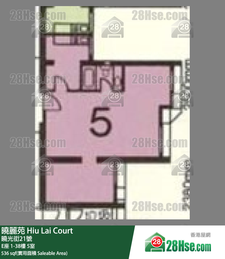 曉麗苑 E座12樓 5室 平面圖