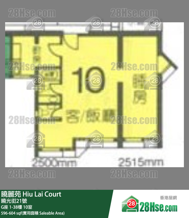 曉麗苑 G座3樓 10室 平面圖
