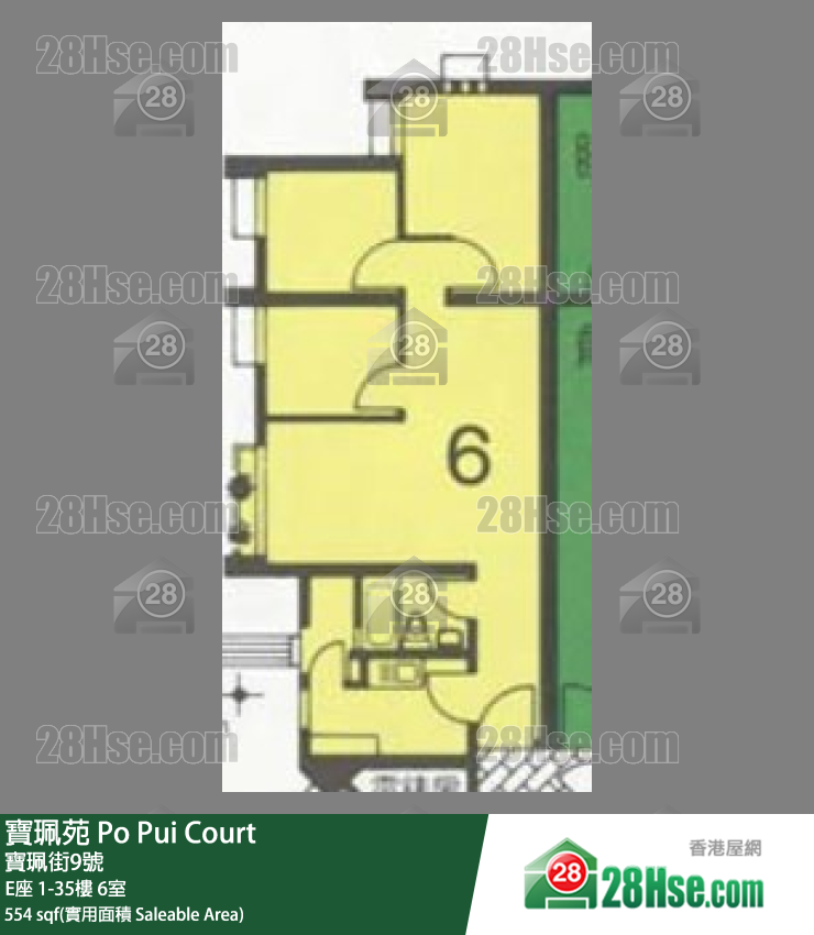寶珮苑 E座4樓 6室 平面圖