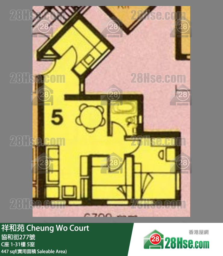 祥和苑 C座16樓 5室 平面圖