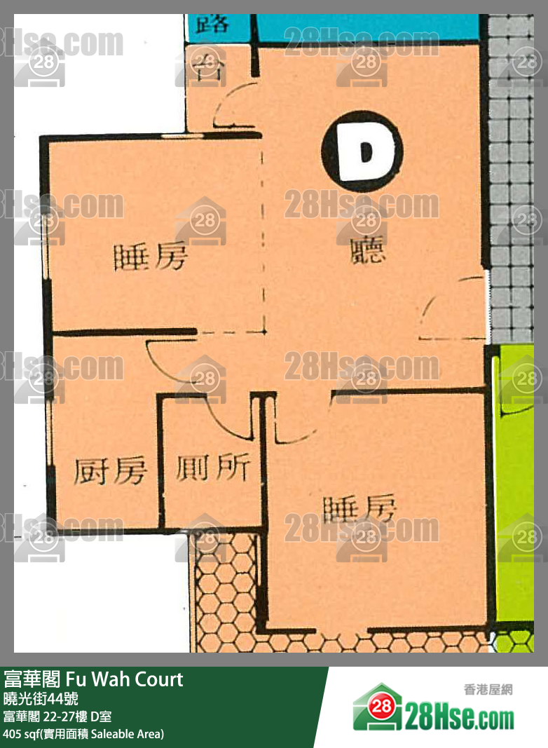 富華閣 富華閣25樓 D室 平面圖