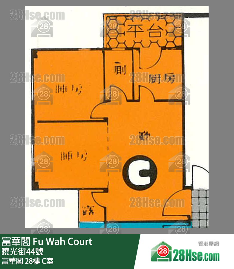 富華閣 富華閣28樓 C室 平面圖
