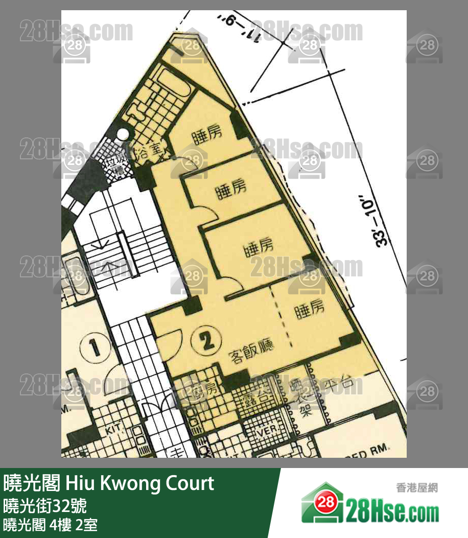 晓光阁 晓光阁4楼 2室 平面图