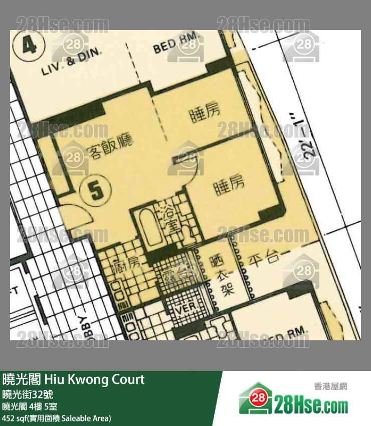 晓光阁 晓光阁4楼 5室 平面图