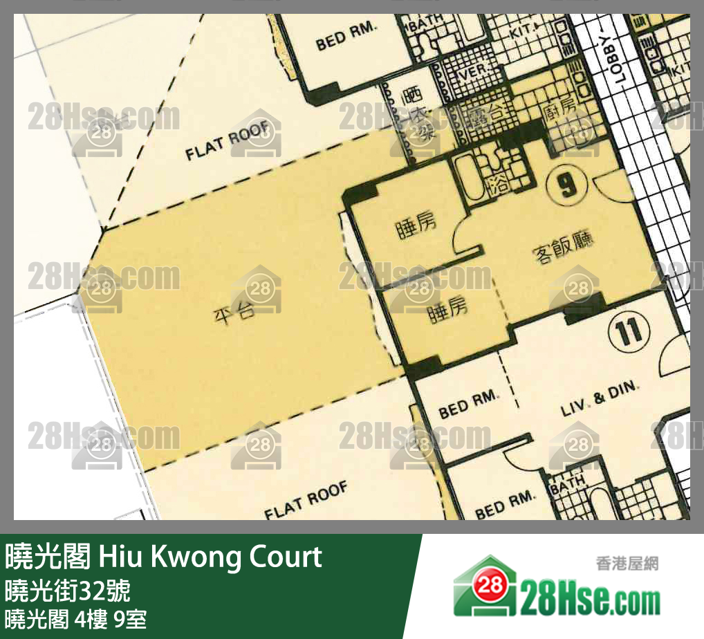 晓光阁 晓光阁 4楼 9室 平面图