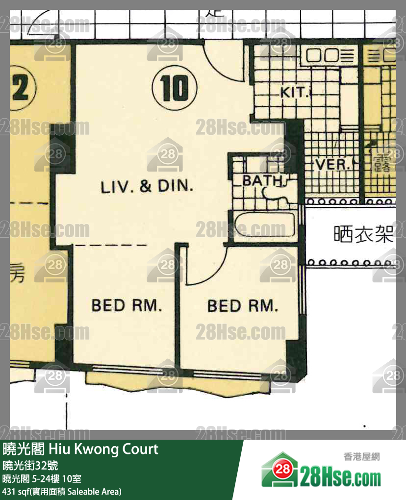 晓光阁 晓光阁12楼 10室 平面图