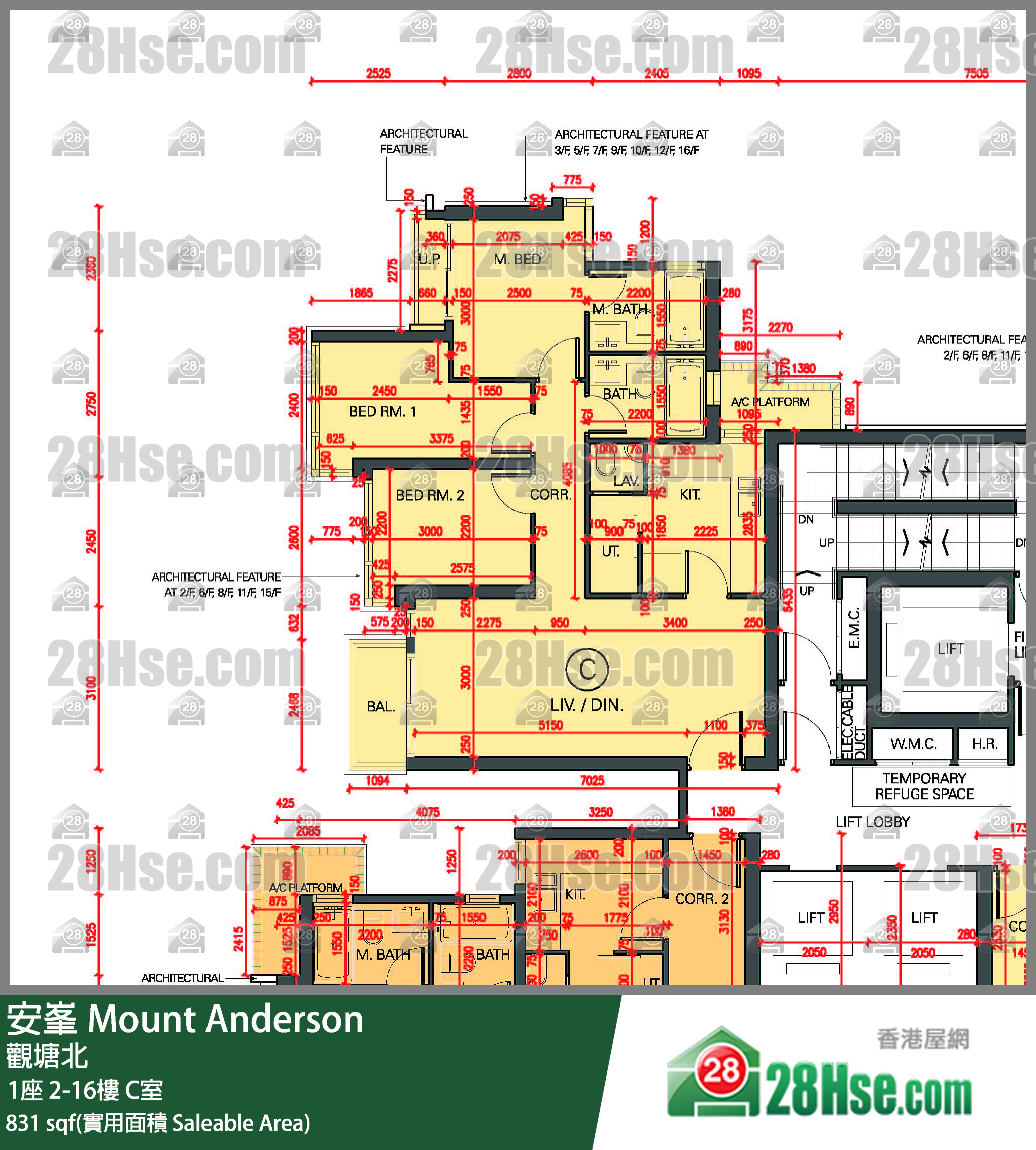 安峯 1座7樓 C室 平面圖