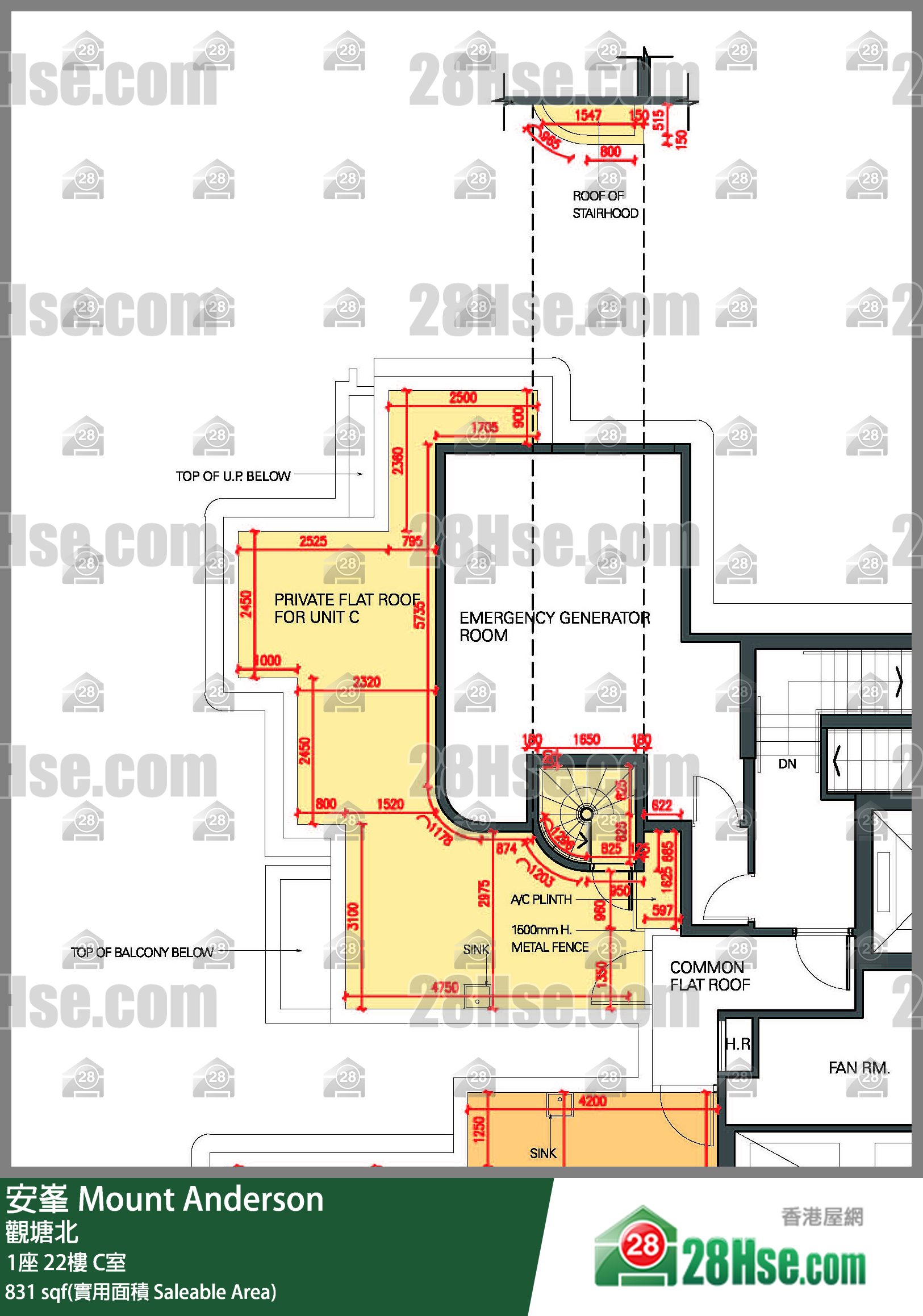 安峯 1座22樓 C室 平面圖