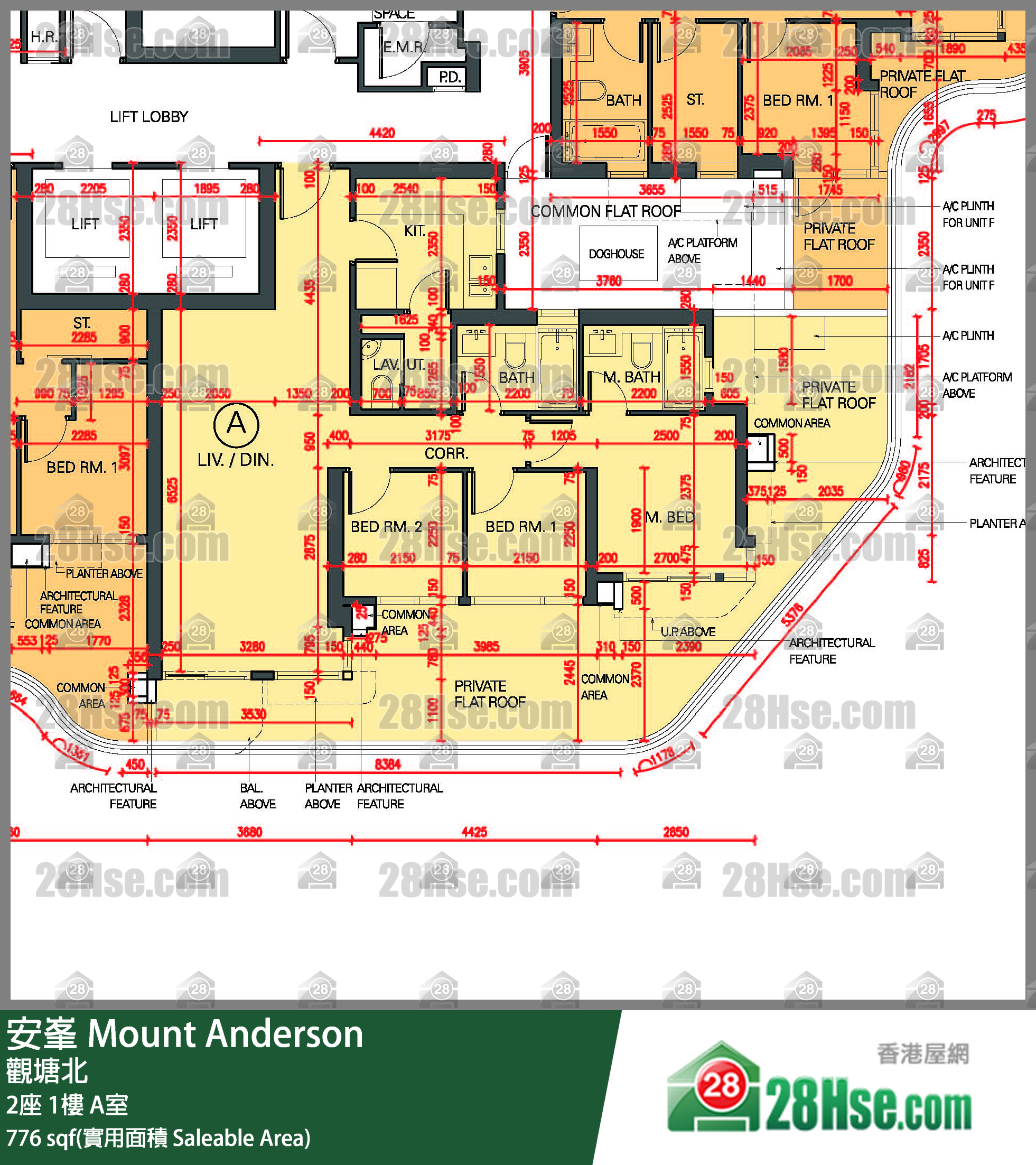 安峯 2座1樓 A室 平面圖