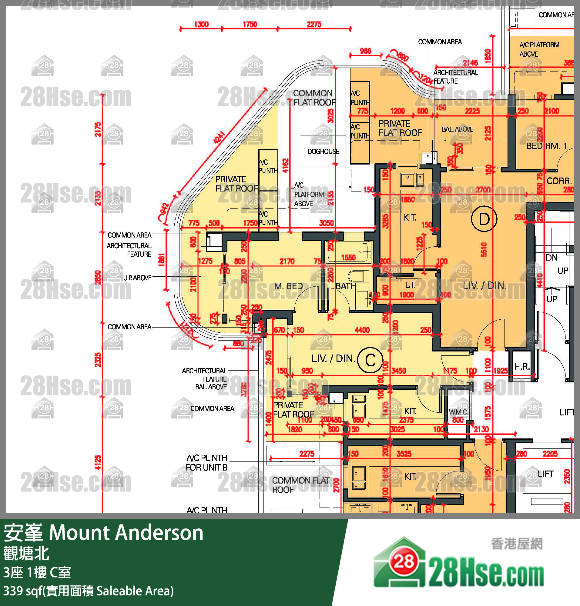 安峯 3座1樓 C室 平面圖