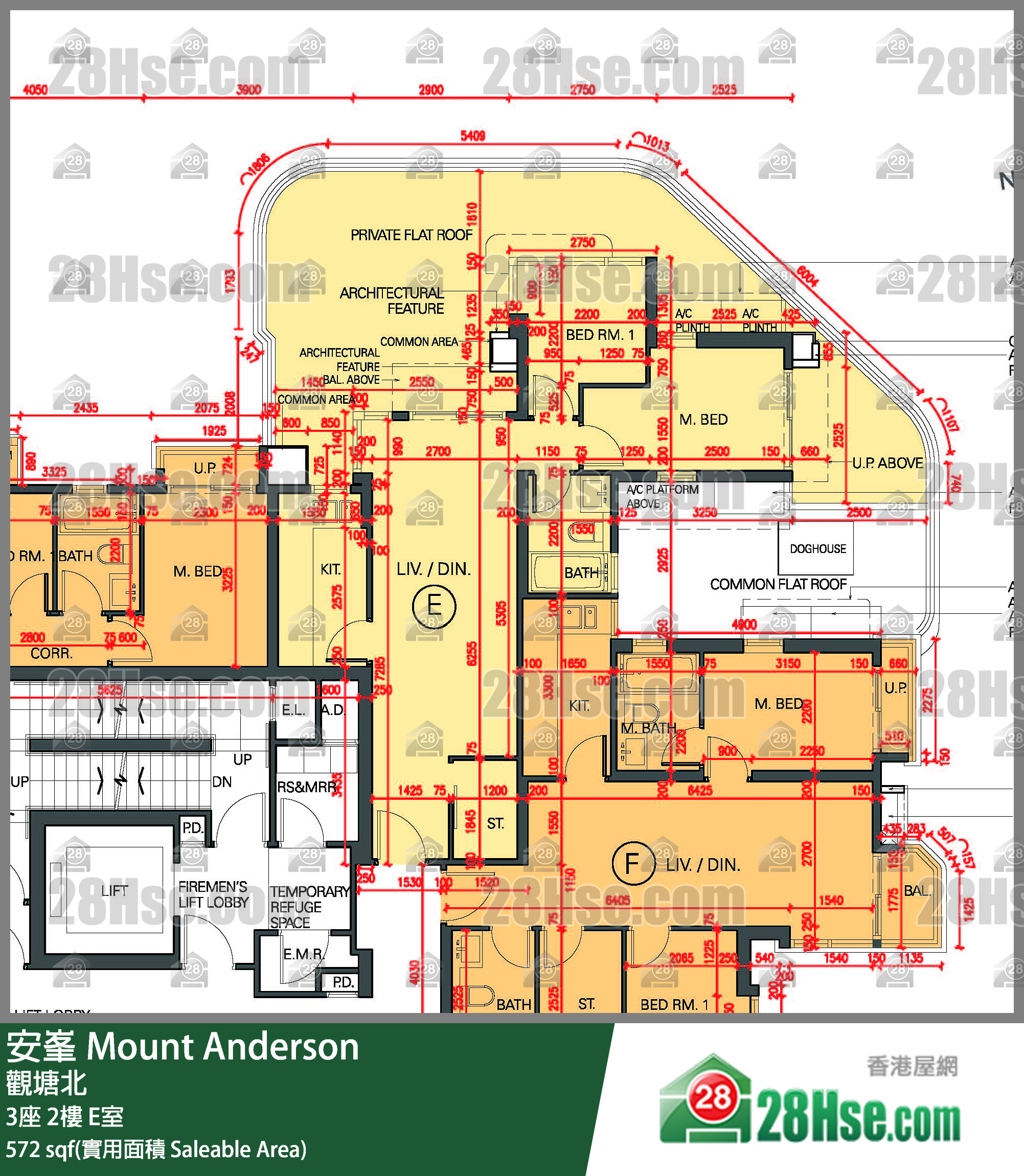 安峯 3座2樓 E室 平面圖