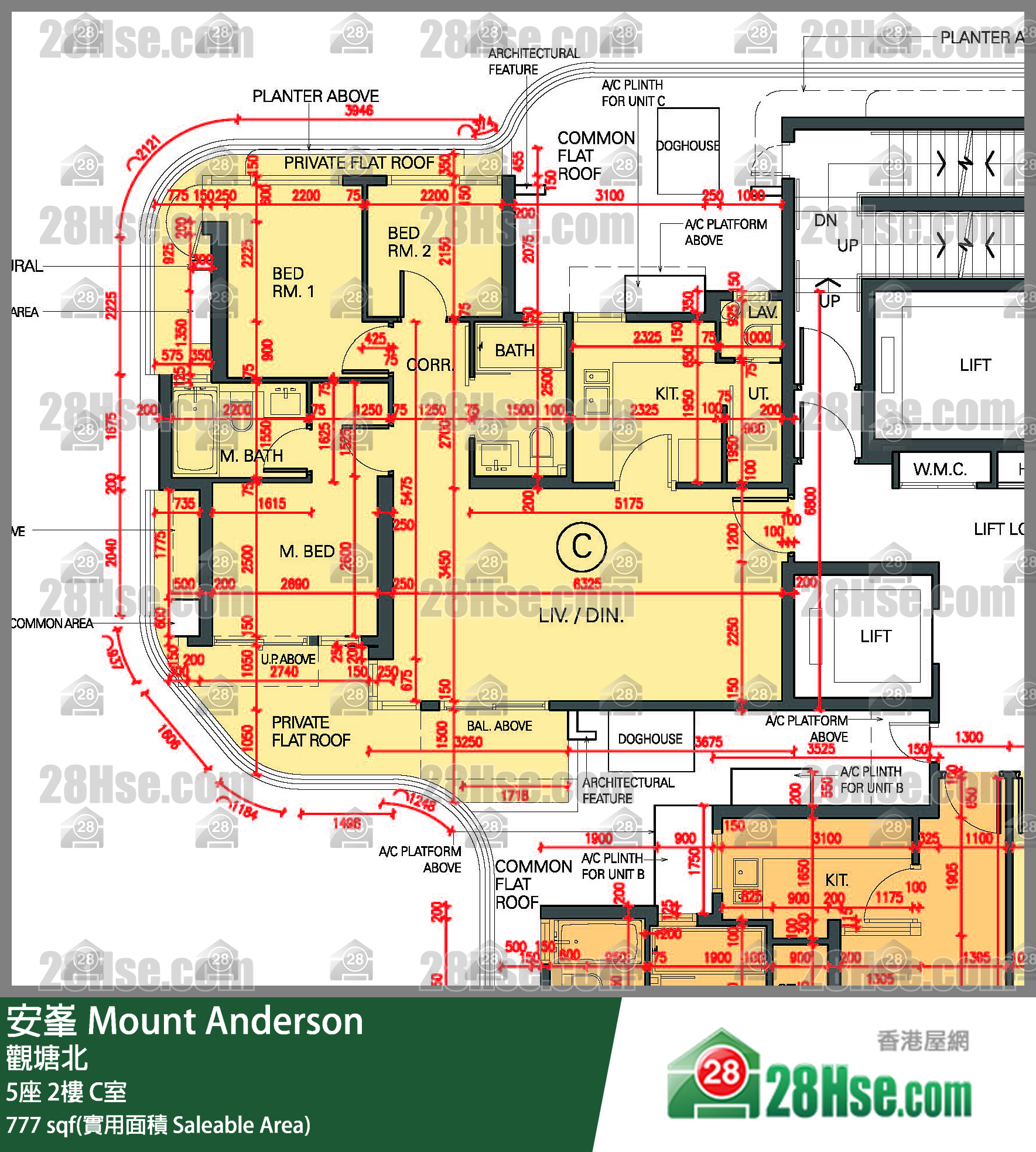 安峯 5座2樓 C室 平面圖