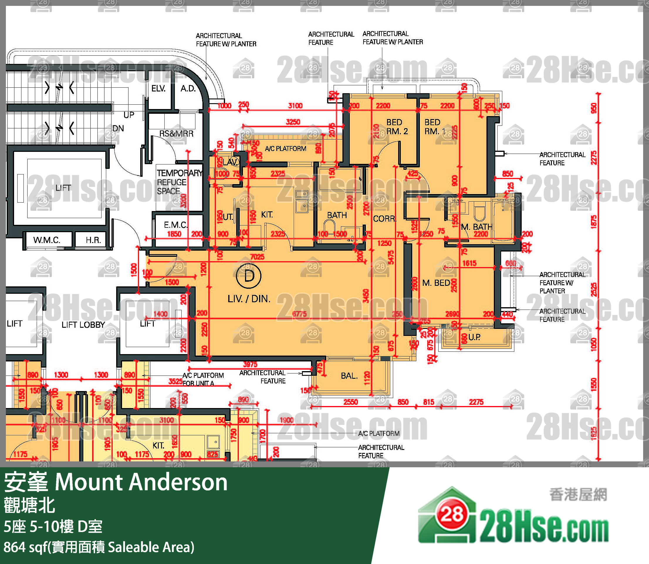 安峯 5座6樓 D室 平面圖