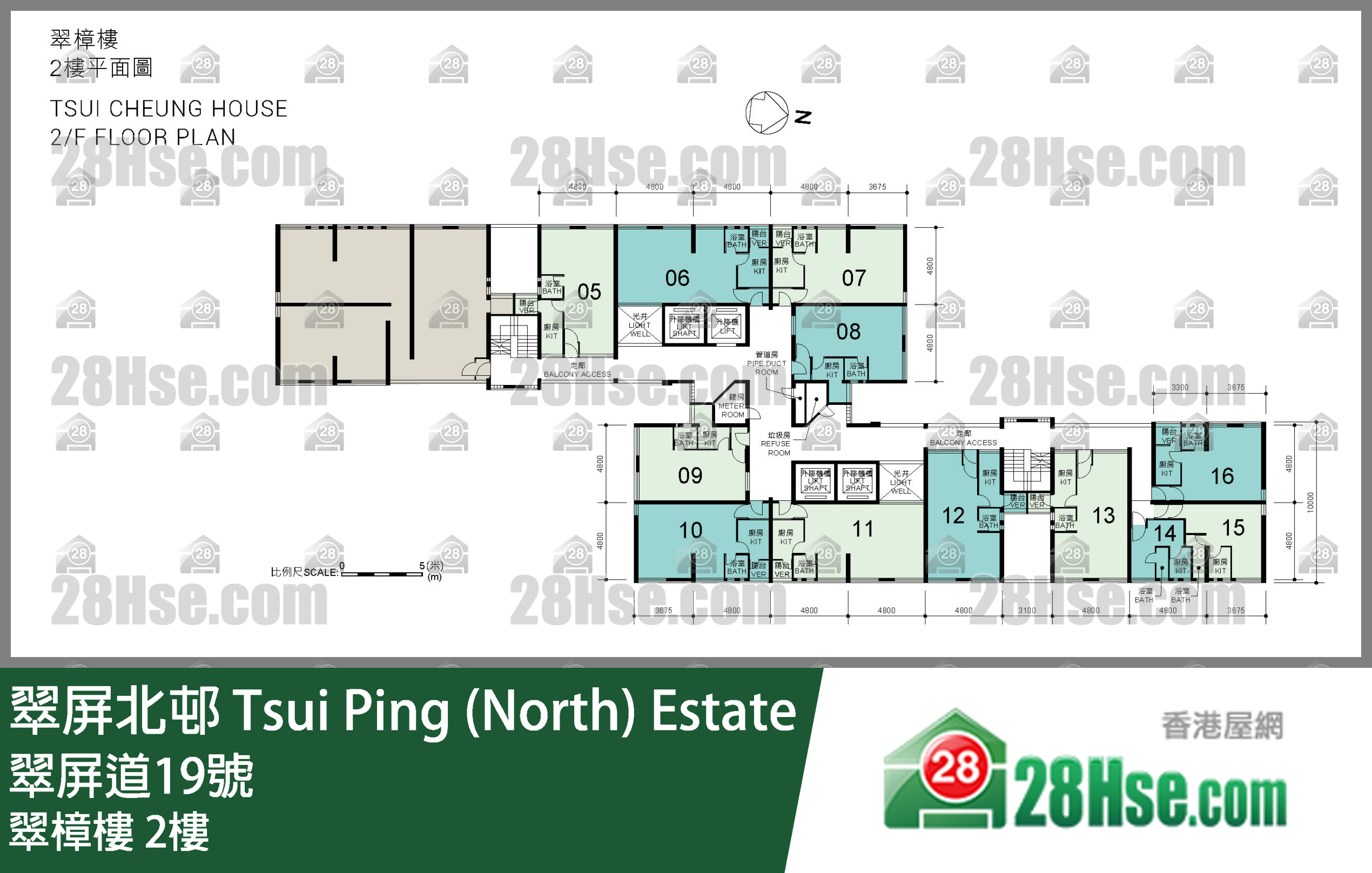 翠樟楼 2楼 平面图