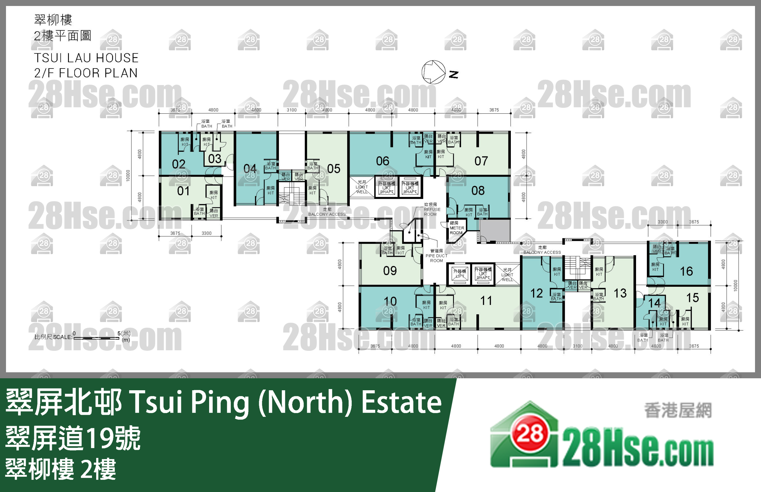 翠柳楼 2楼 平面图
