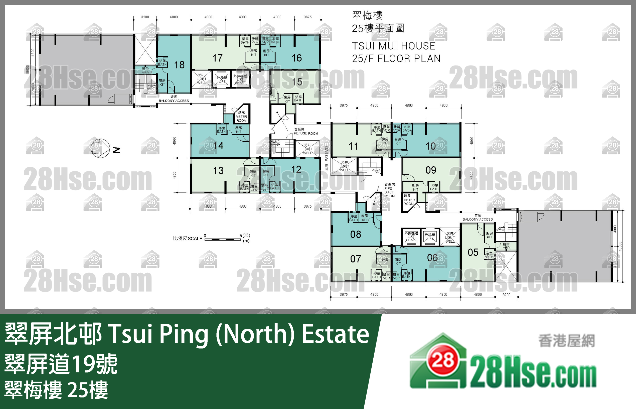 翠梅楼 25楼 平面图