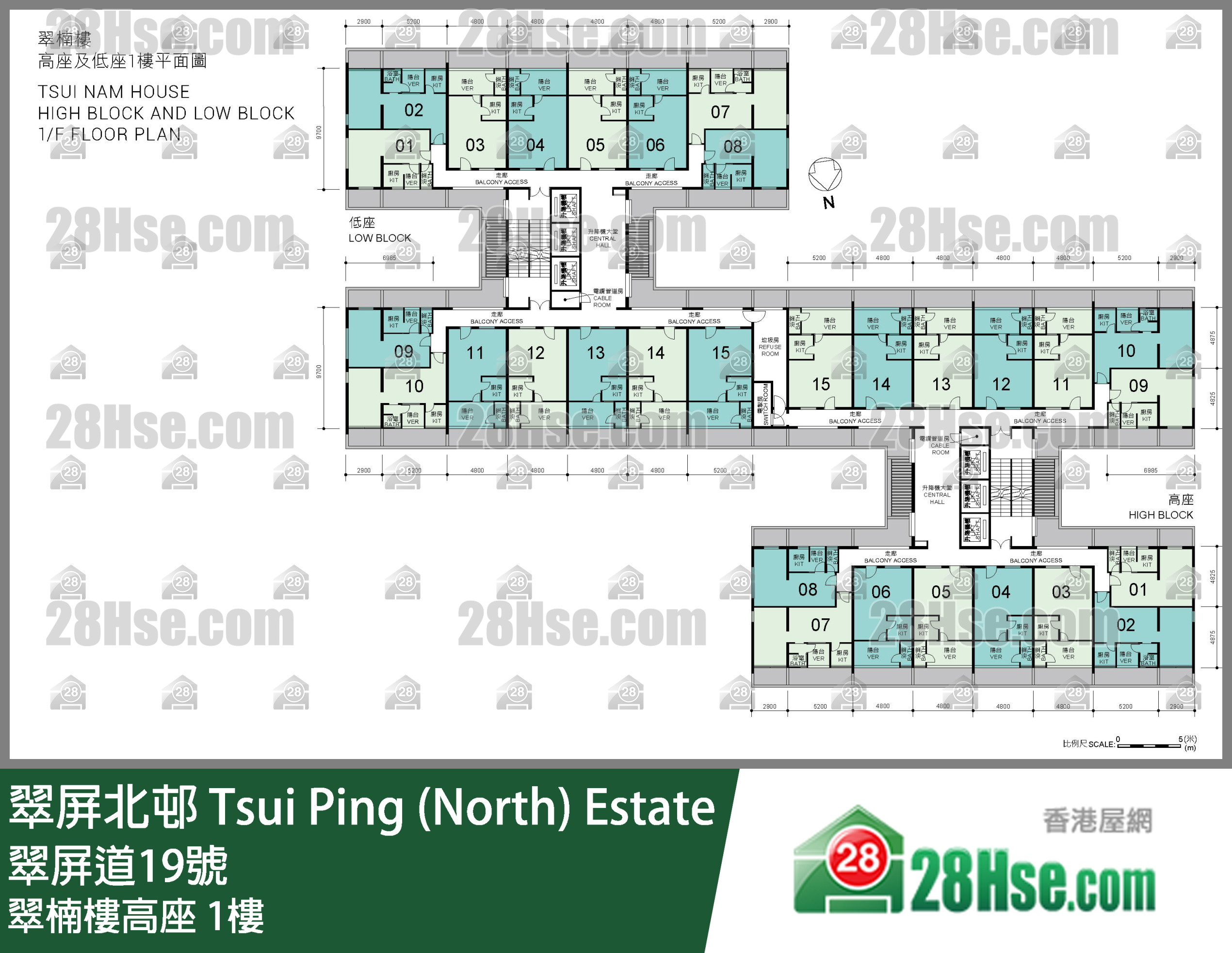 翠楠楼高座 1楼 平面图