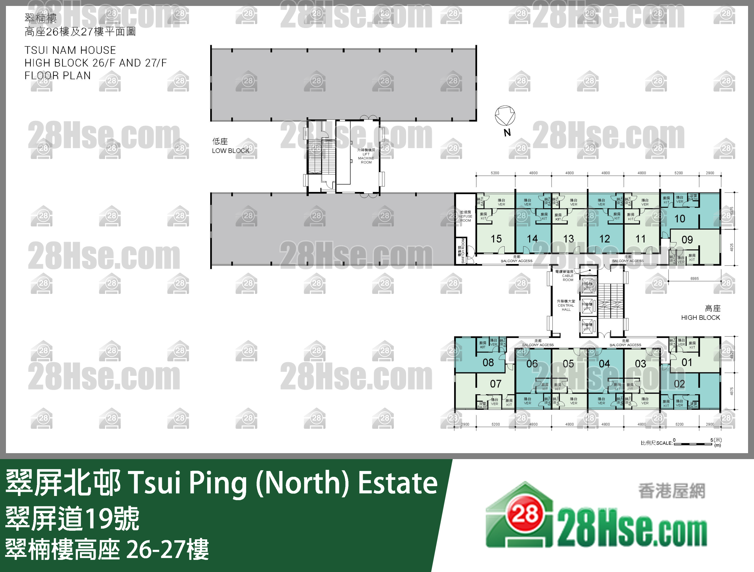 翠楠楼高座 26-27楼 平面图