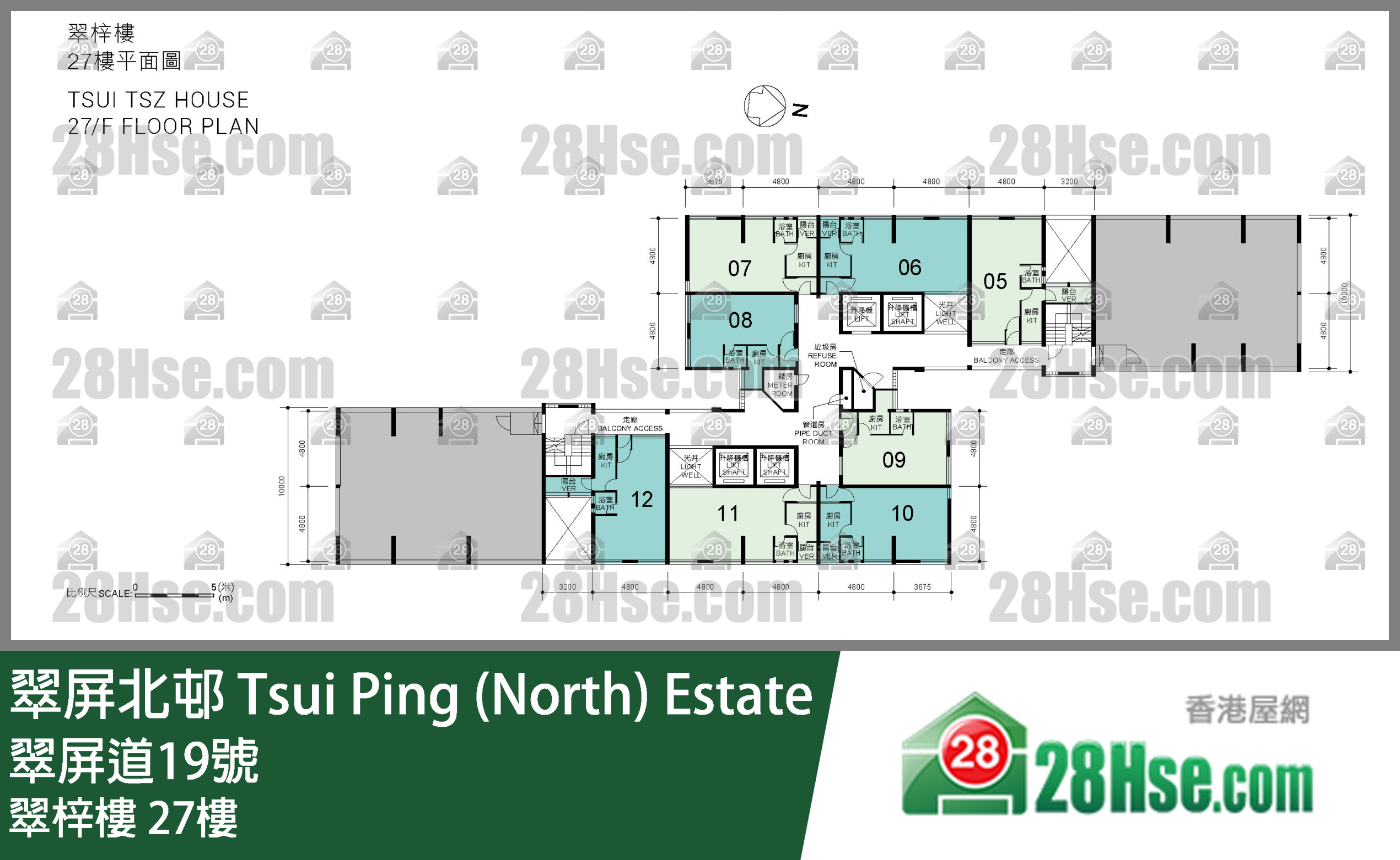 翠梓楼 27楼 平面图