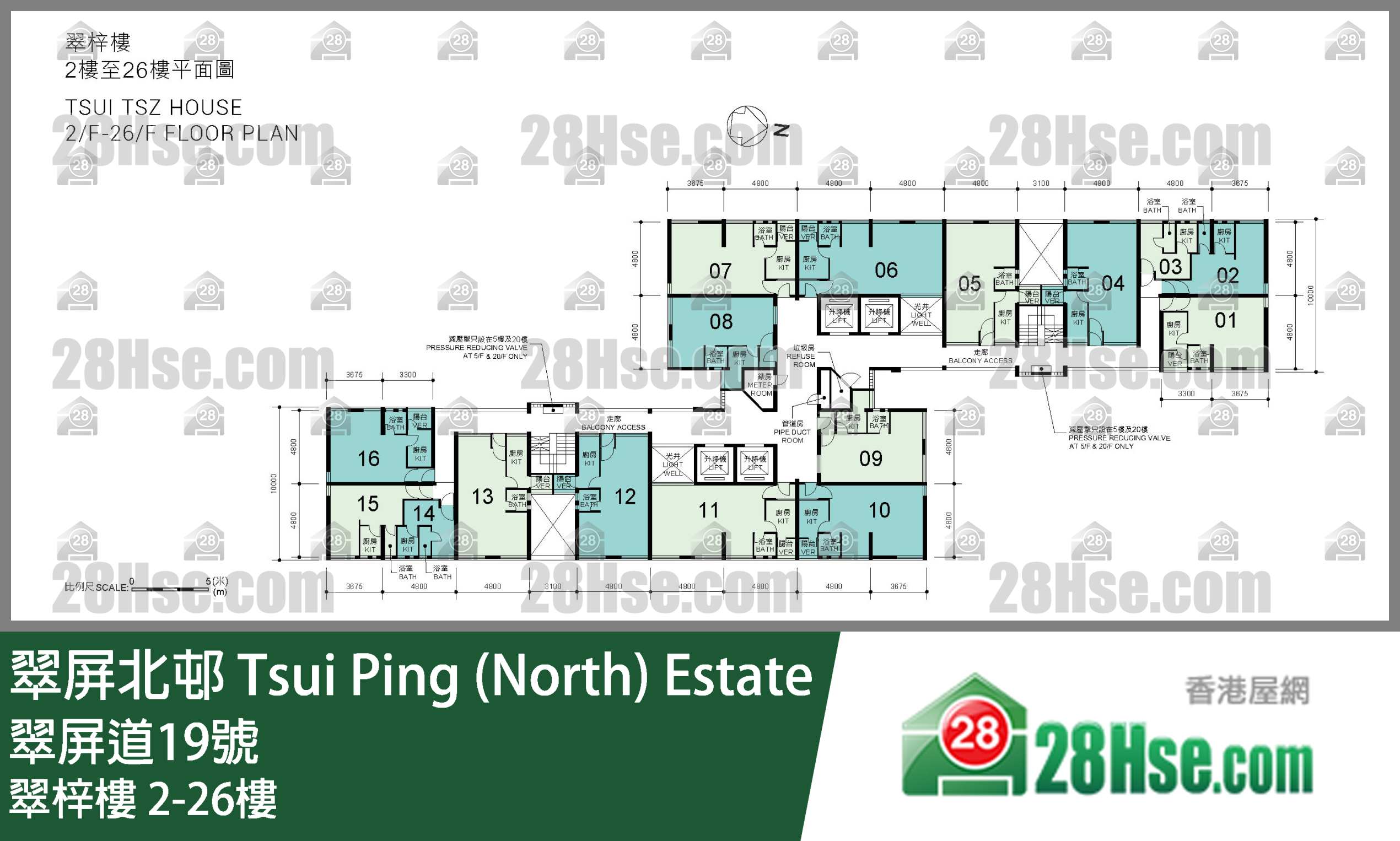 翠梓楼 2-26楼 平面图