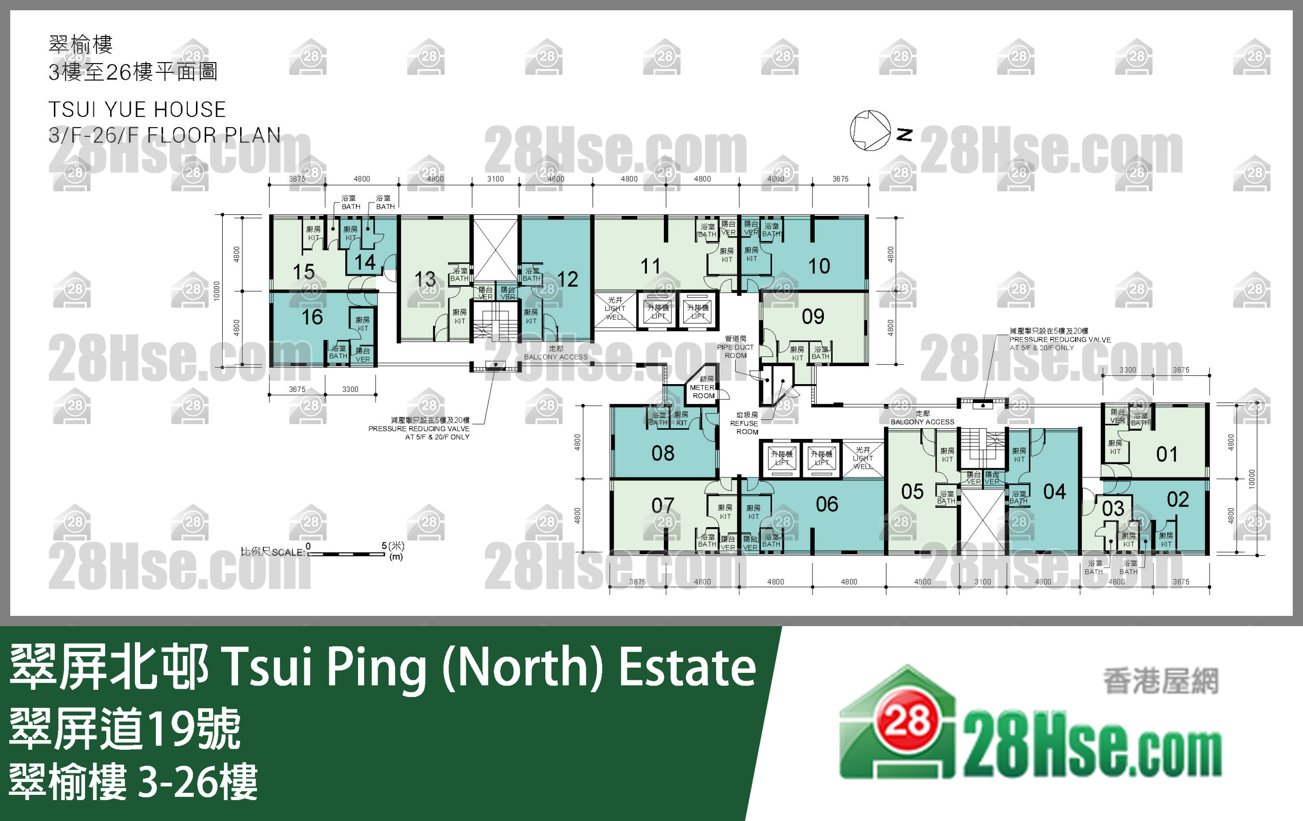 翠榆楼 3-26楼 平面图