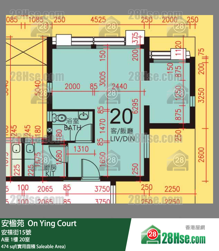 安楹苑 A座1楼 20室 平面图