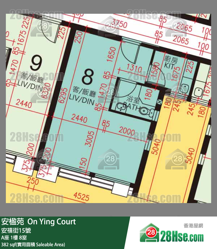 安楹苑 A座1楼 8室 平面图