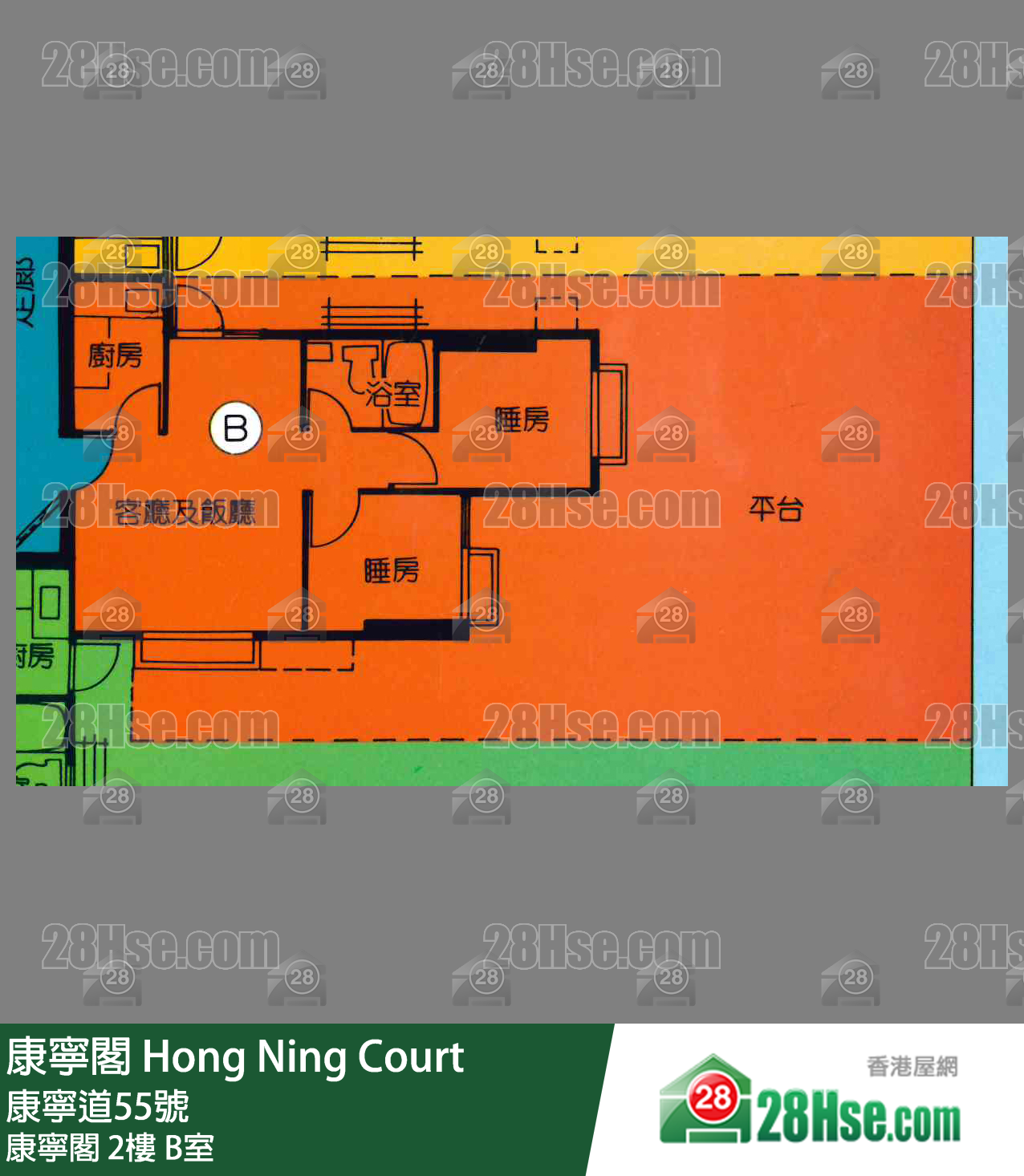 康寧閣 康寧閣2樓 B室 平面圖