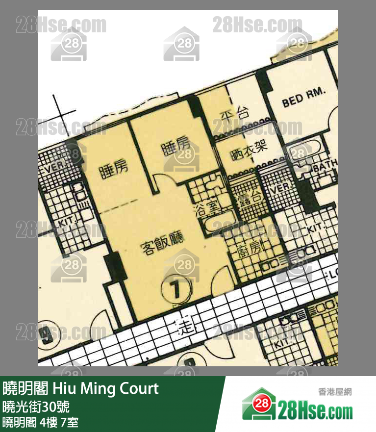 曉明閣 曉明閣4樓 7室 平面圖