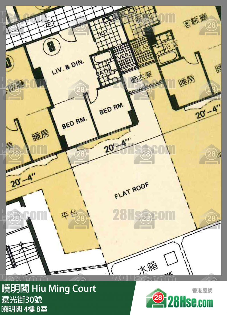 晓明阁 晓明阁4楼 8室 平面图