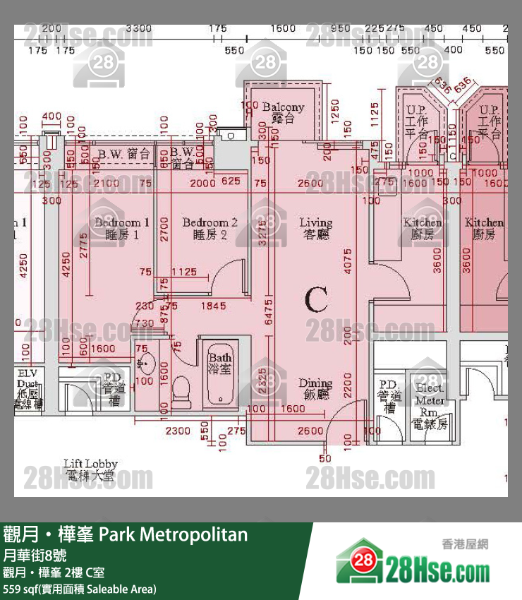 觀月樺峯 觀月‧樺峯 2樓 C室 平面圖