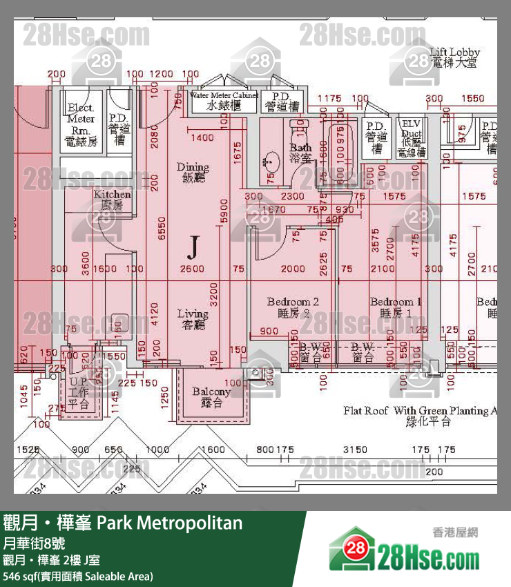觀月樺峯 觀月‧樺峯 2樓 J室 平面圖