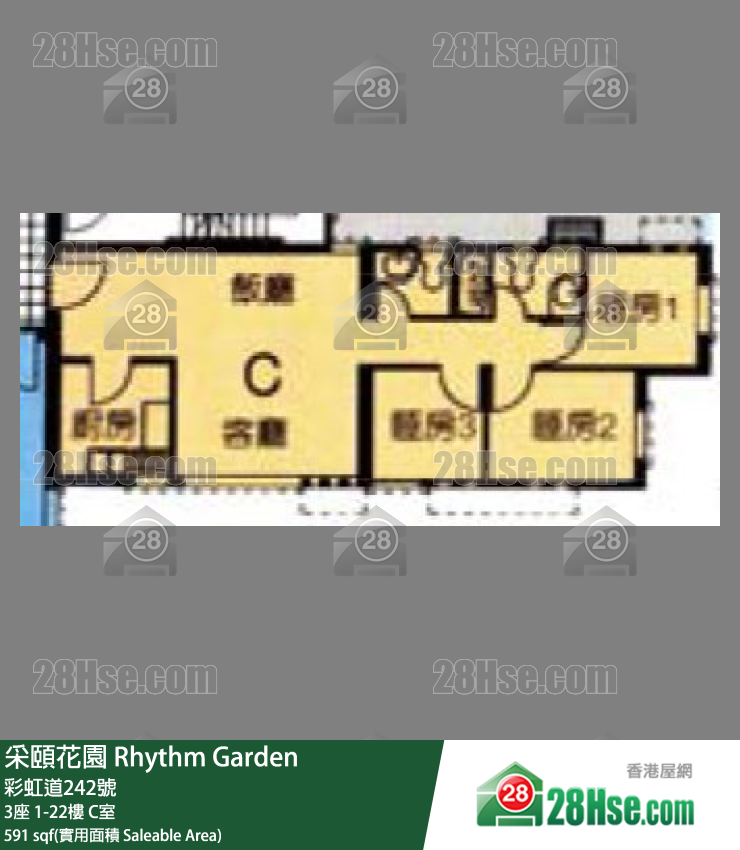 采頤花園 3座19樓 C室 平面圖