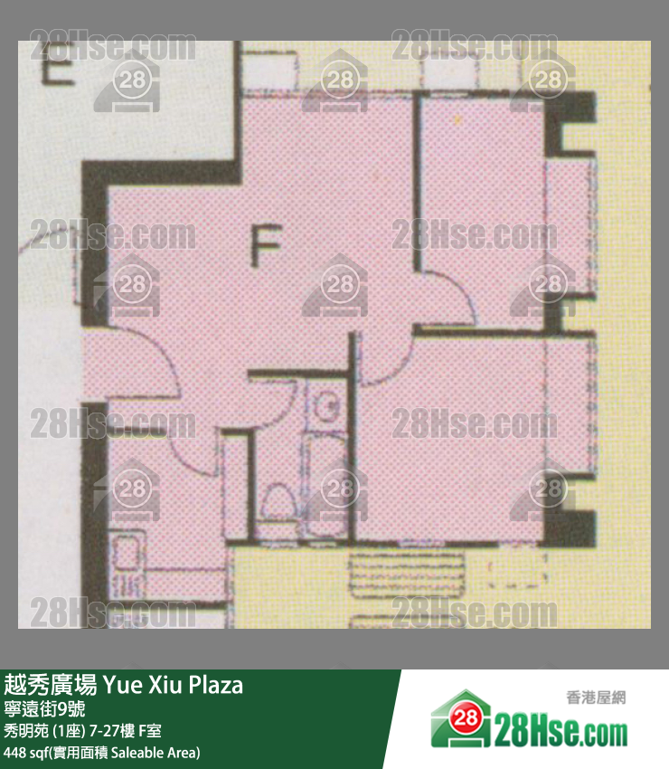 越秀廣場 秀明苑 (1座)25樓 F室 平面圖