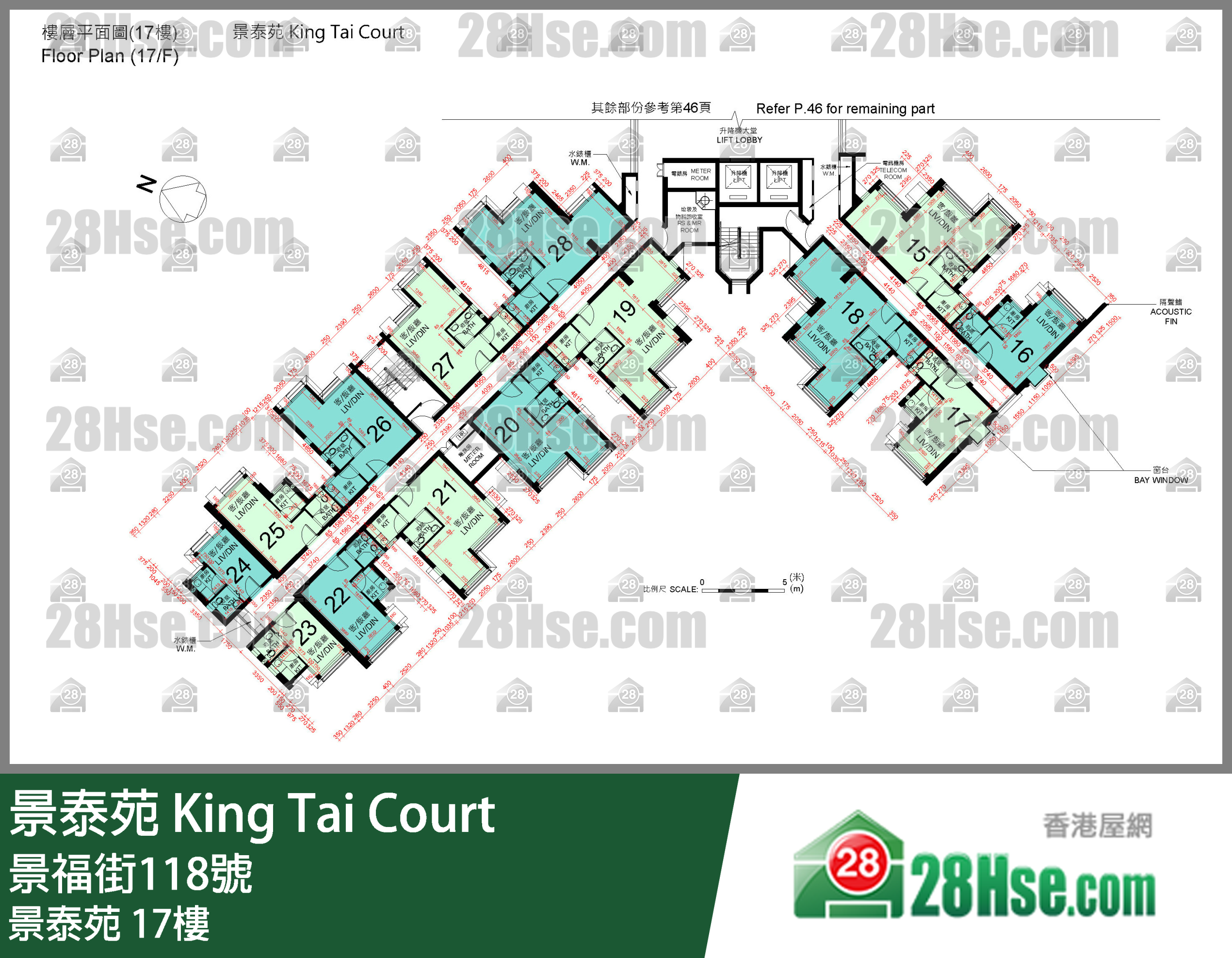 景泰苑 17楼 平面图