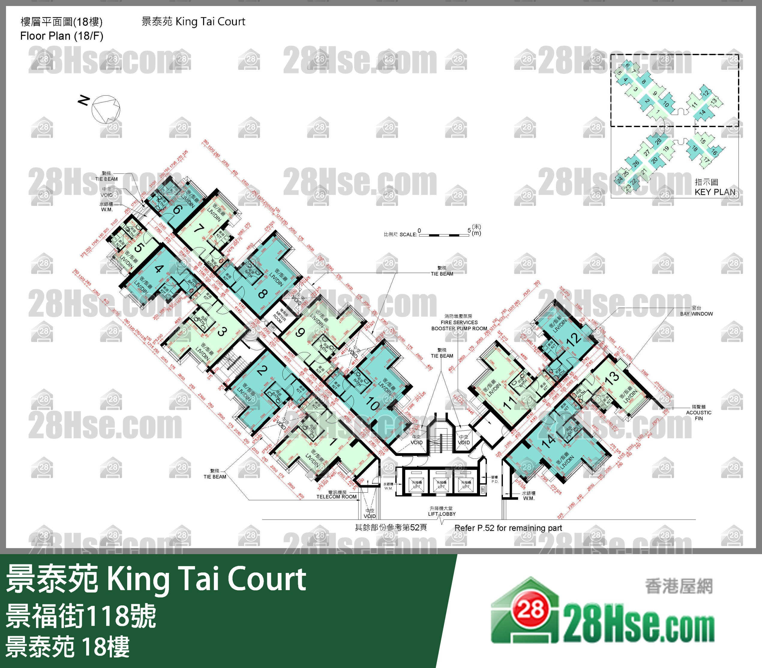 景泰苑 18楼 平面图