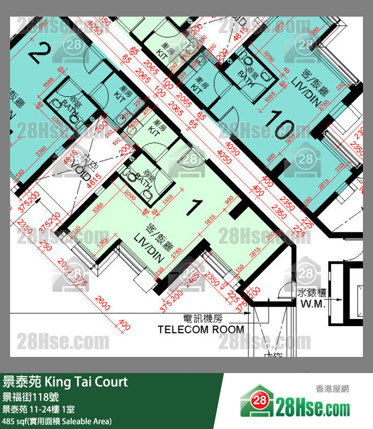 景泰苑 景泰苑13樓 1室 平面圖